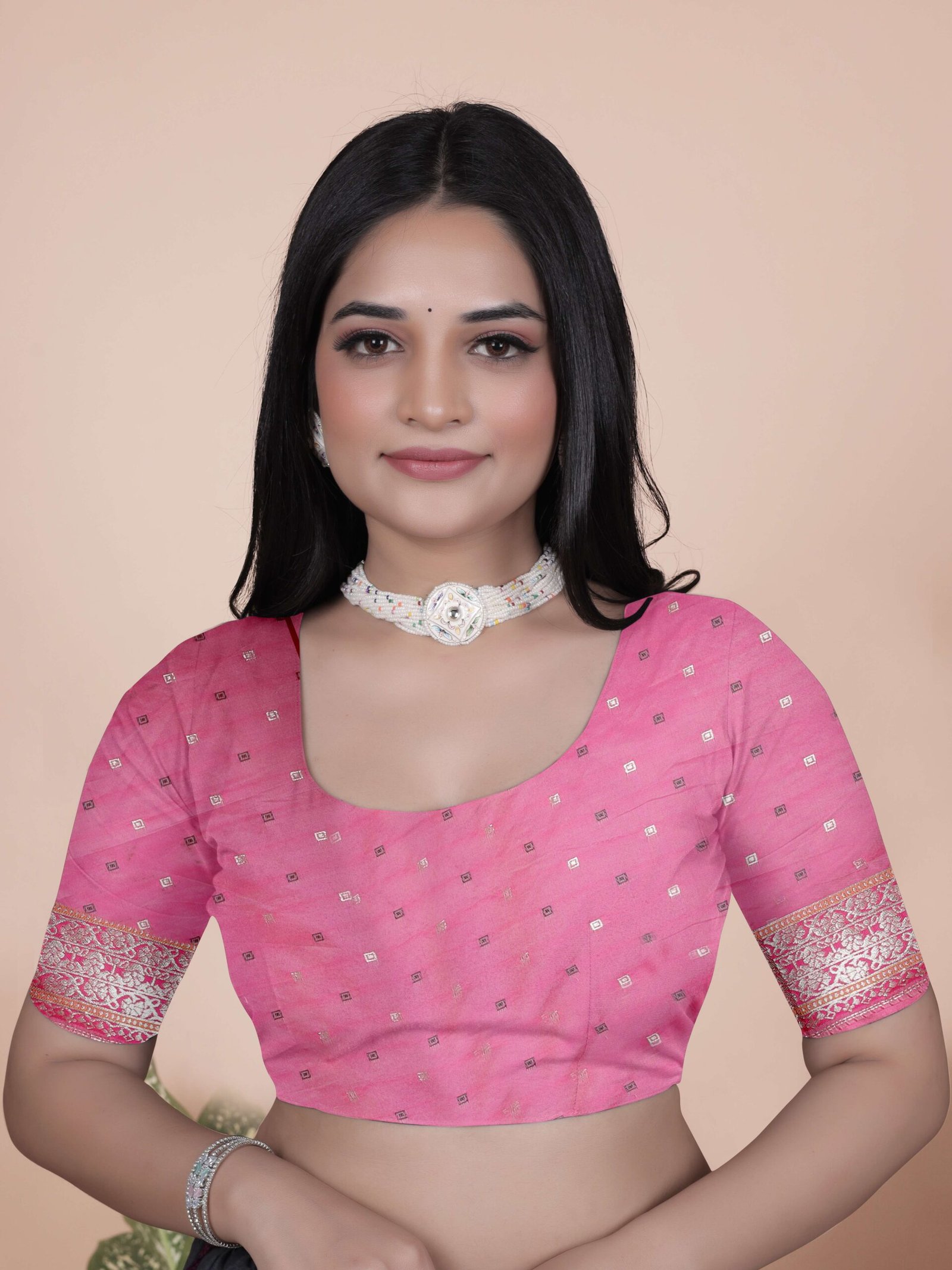 Baby Pink Banarasi Silk Saree with Silver Zari Weaving | Wedding & Festive Wear | Elegant Traditional Designer Saree - Image 2
